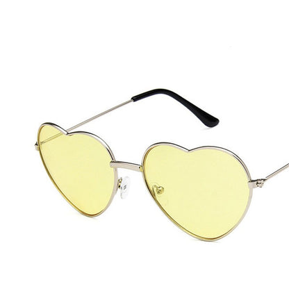 Óculos De Sol Feminino Retro Estilo Coração -  Marca LeonLion 2023 De Luxo Feminino Espelho Vintage