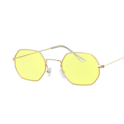 Óculos De Sol Mulher, Designer Metal - Moda Pequena Moldura Quadrada