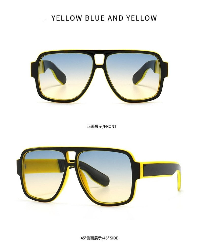 Óculos de sol Piloto Feminino Retro COOL&KU, Armação Grande Personalizada em Duas Cores, Óculos Anti UV400 Óculos de Sol